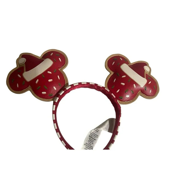 Disney Parks Cookie Christmas Holiday Mickey Minnie Mouse Ears Headband - Picture 3 of 14